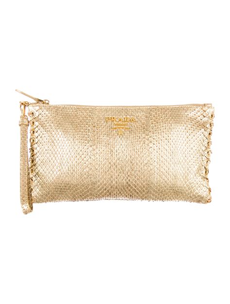 prada clutch bag price|Prada snakeskin clutch.